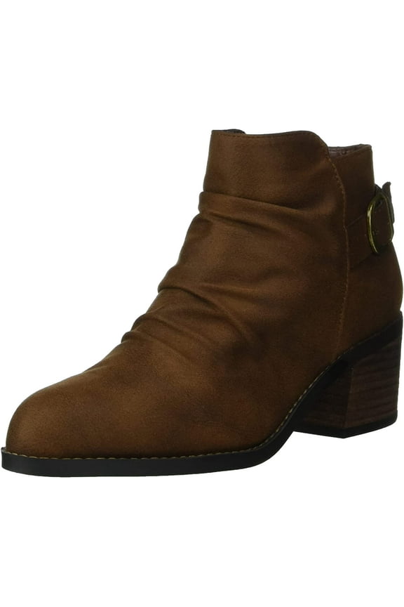 Womens Ace Block Heel Bootie Ankle Boot 7.5 Tan