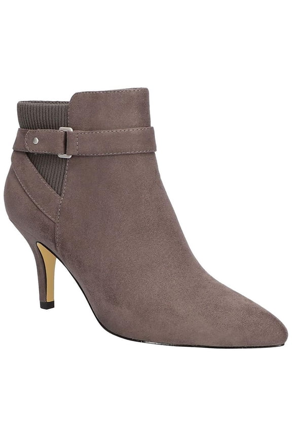 Womens Aileen Faux Suede Pointed Toe Ankle Boots