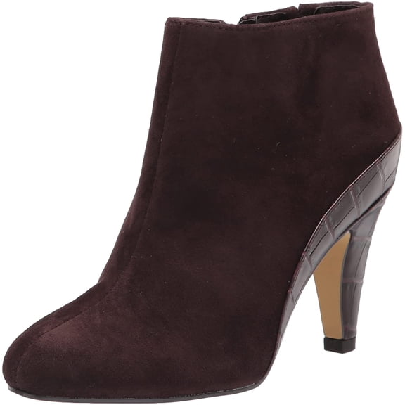 Bella Vita Womens Brennan Bootie Ankle Boot 7 X-Wide Brown Kidsuede Leather/Croco