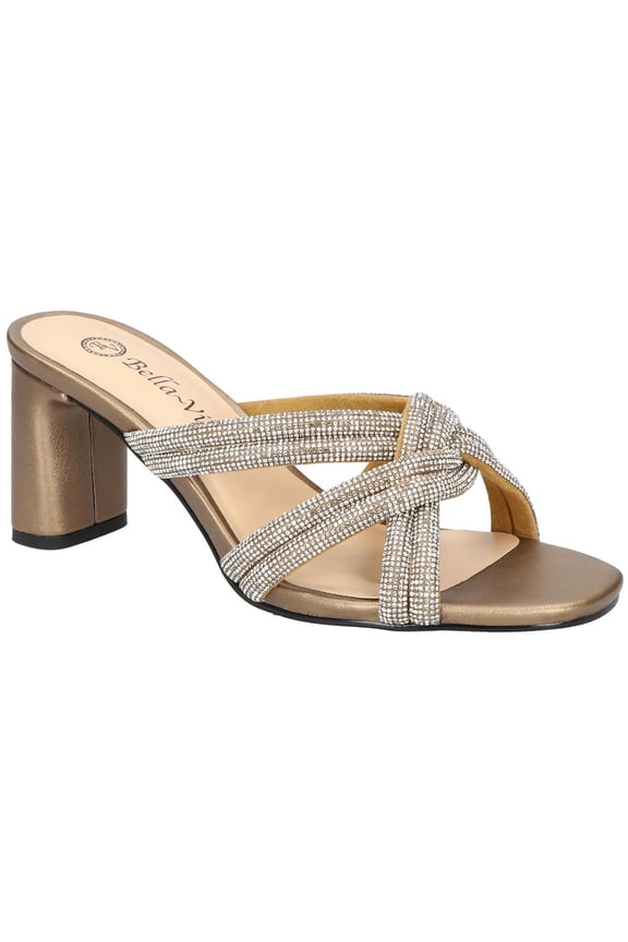 Womens Carmen Faux Suede Embellished Heels