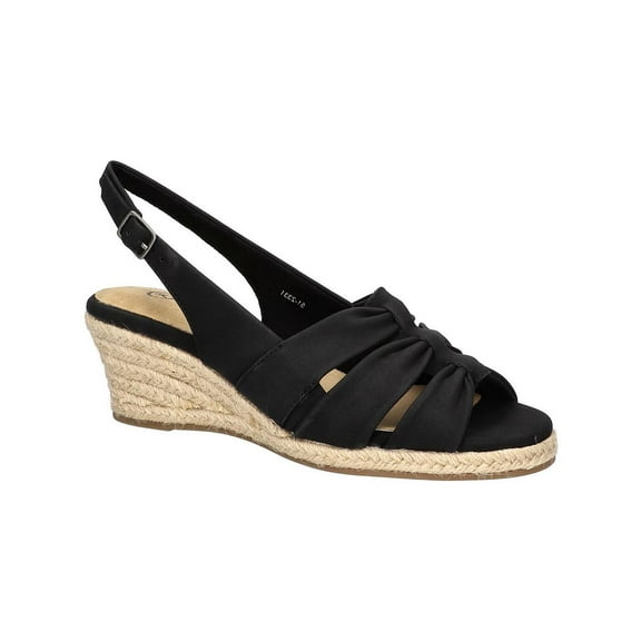 Bella Vita Womens Cheerful Faux Leather Slingback Wedge Sandals