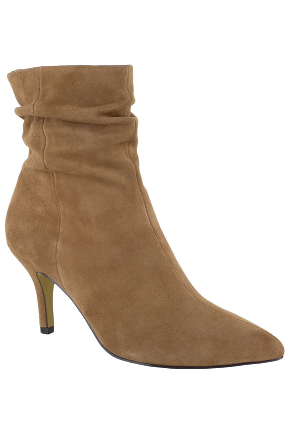 Womens Danielle Suede Heels Dress Boots Tan 12 Extra Wide (E+, WW)