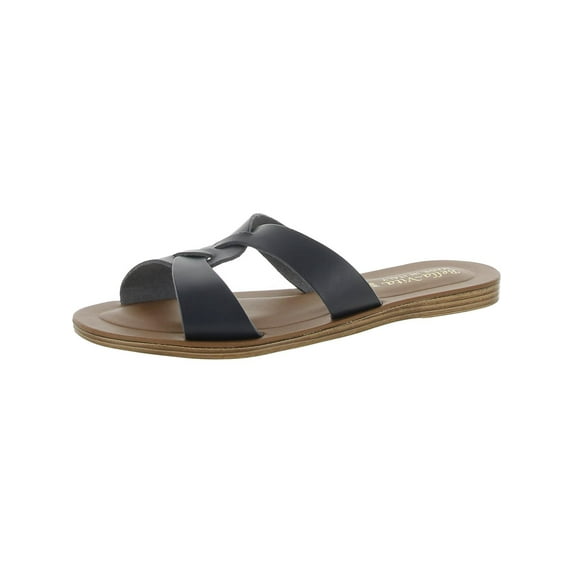 Bella Vita Womens Dov-taly Leather Slip On Slide Sandals