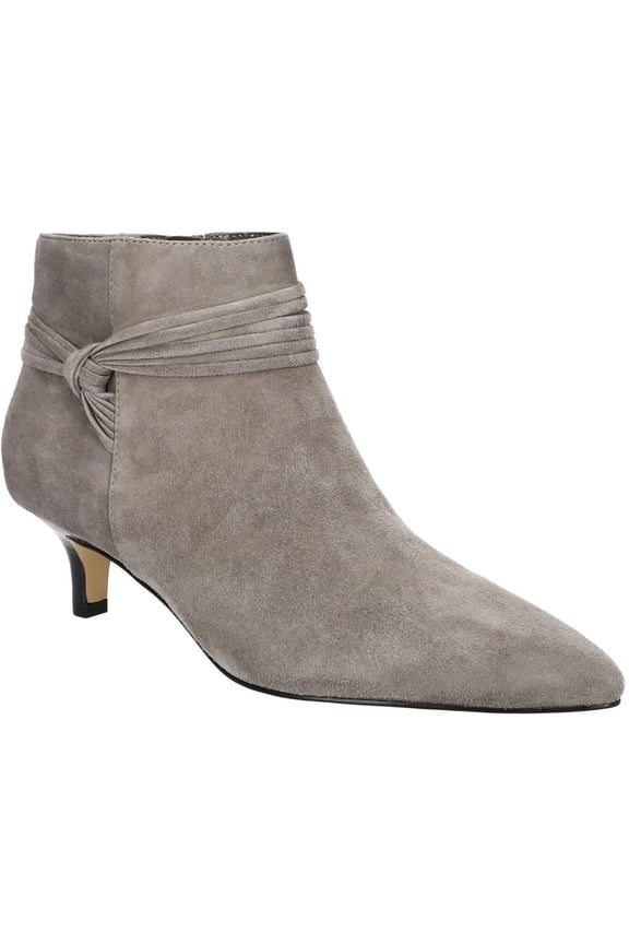 Womens Jani Pointed Toe Kitten Heel Booties