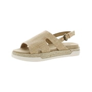 Bella Vita Womens Kato Buckle Woven Slingback Sandals