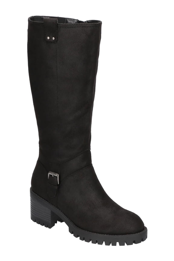 Womens LORIELLE PLUS Faux Leather Buckle Knee-High Boots