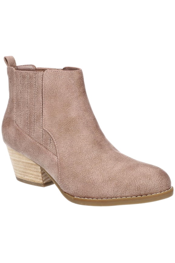 Womens Lou Faux Suede Slip On Ankle Boots