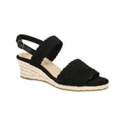 Bella Vita Womens MARIELLA Woven Faux Suede Wedge Sandals