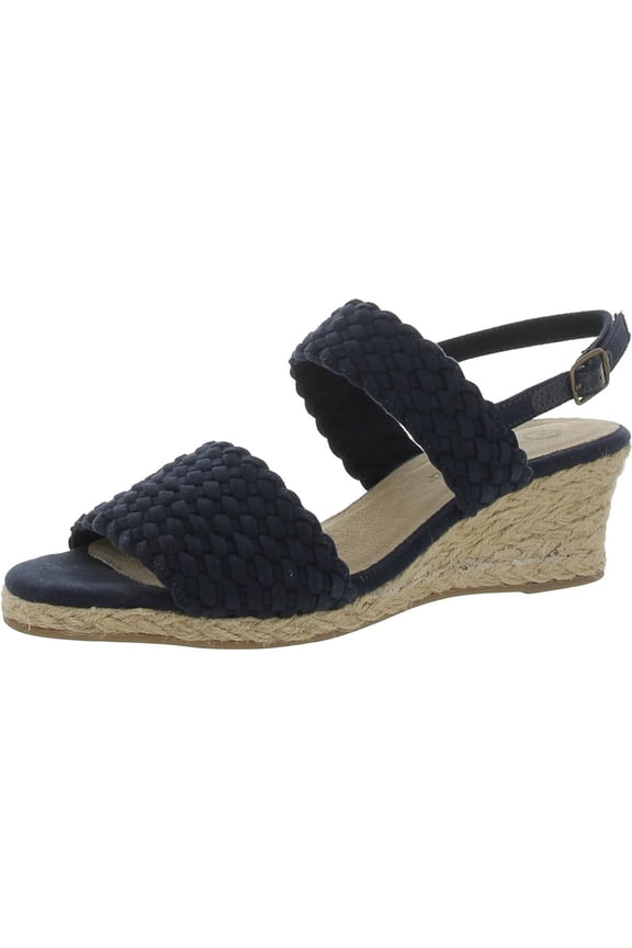 Womens Mariella Faux Suede Wedge Espadrilles