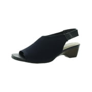 Bella Vita Womens Marin Textured Knit Heeled Ankle Strap