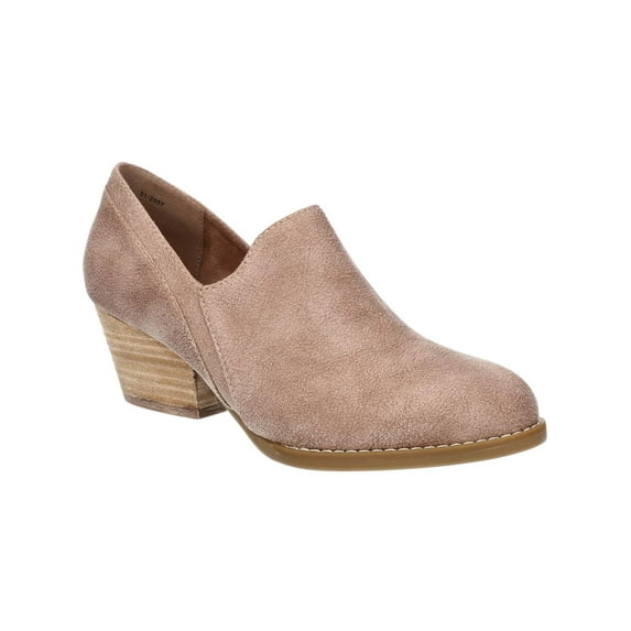 Bella Vita Womens Nakia Faux Suede Stacked Heels Shooties