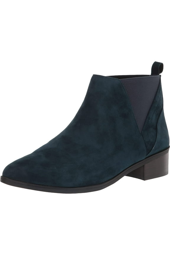 Womens Raddix Chelsea Boot Ankle 10 X-Wide Navy Kidsuede Leather