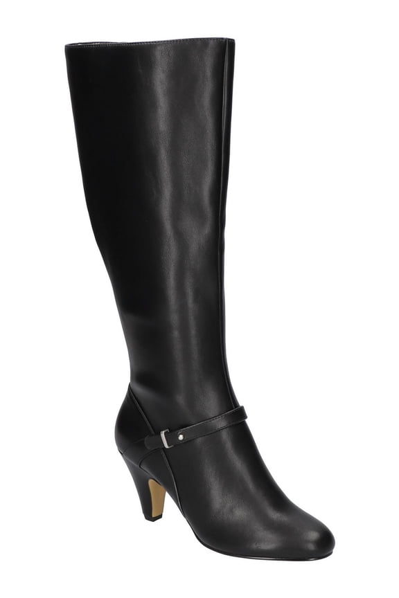 Womens Sasha Plus Faux Leather Plus Size Calf Knee-High Boots