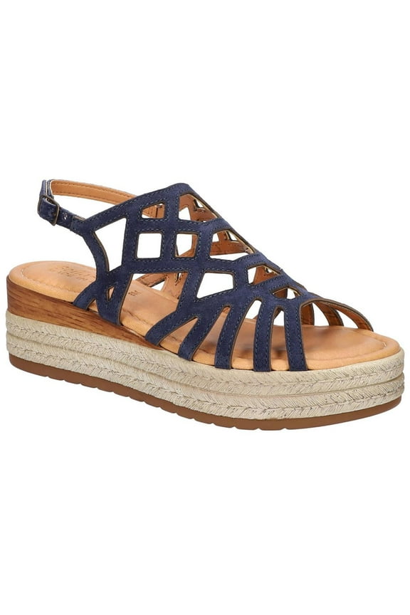 Womens ZIP-ITALY Suede Caged Flatform Sandals