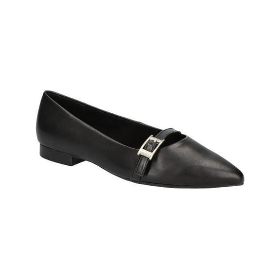 Bella Vita Womens evanna Faux Leather Buckle Flat Shoes