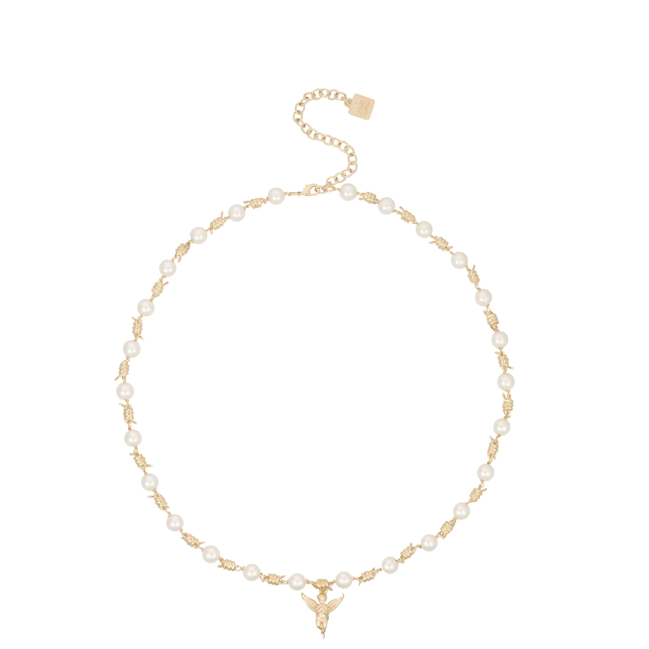 Bella by Thorne Cherub Pearl Adult Necklace, Gold