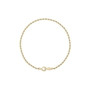 BELLA BY THORNE Croc Closure Rope Chain Adult Necklace, Gold