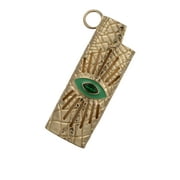 Bella by Thorne Croc Evil Eye Adult Lighter Case,Gold, (Unisex), 0.12 lbs