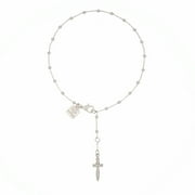 BELLA BY THORNE Dagger Dangle Adult Anklet, Silver, (Unisex)