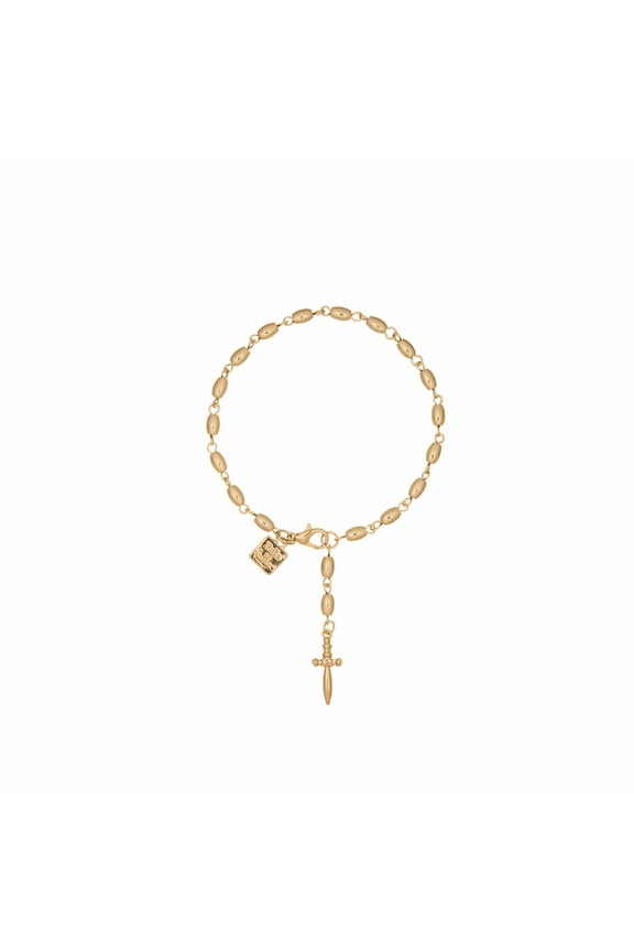 Dagger Dangle Adult Bracelet,Gold, (Unisex)