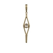 BELLA BY THORNE Evil Eye Poker Adult Pendant, Gold/Clear, (Unisex)