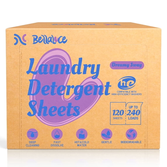 BellaLuce Laundry Detergent Sheets – 240 Loads Relaxing Scent