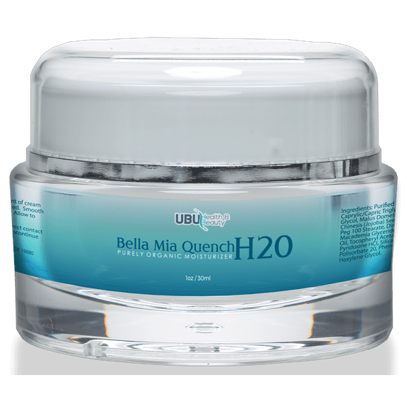 BellaMia Quench H20 - Purely Organic Moisturizer - Anti Aging Night Cream - Love the Skin you're in - Heal & Protect - Prevent & Restore - Reduce the Appearance of Aging and Protect your Skin