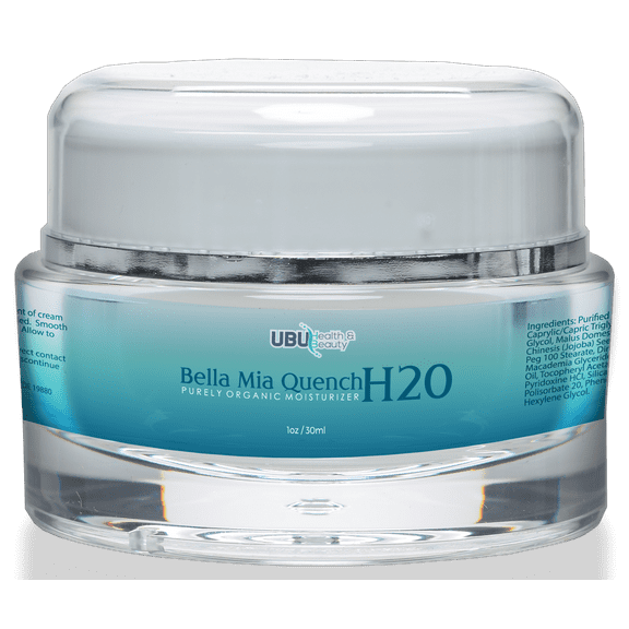 BellaMia Quench H20 - Purely Organic Moisturizer - Anti Aging Night Cream - Love the Skin you're in - Heal & Protect - Prevent & Restore - Reduce the Appearance of Aging and Protect your Skin