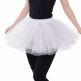 thumbnail image 1 of BellaSous Tutu Skirt for Women - White Tulle Multi-Layer Ballerina Tutu Skirts for Cheerleader Costume Dance Outfit One Size, 1 of 8