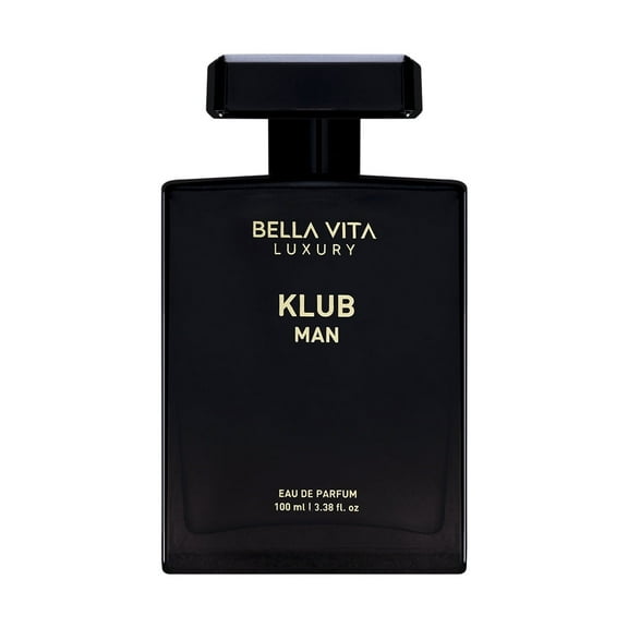 BellaVita Luxury KLUB Man Eau De Parfum Perfume for Men with Lemon, Rose and Vanillat, 100 ml |Musky and Spicy Long Lasting Premium EDP Fragrance Scen
