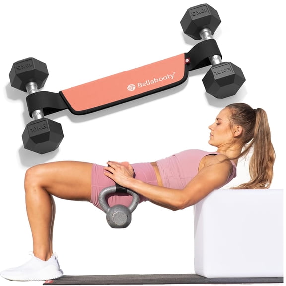 Bellabooty Original Hip Thrust Belt for Dumbbells and Kettlebells Home Gym Workout Exercise Equipment