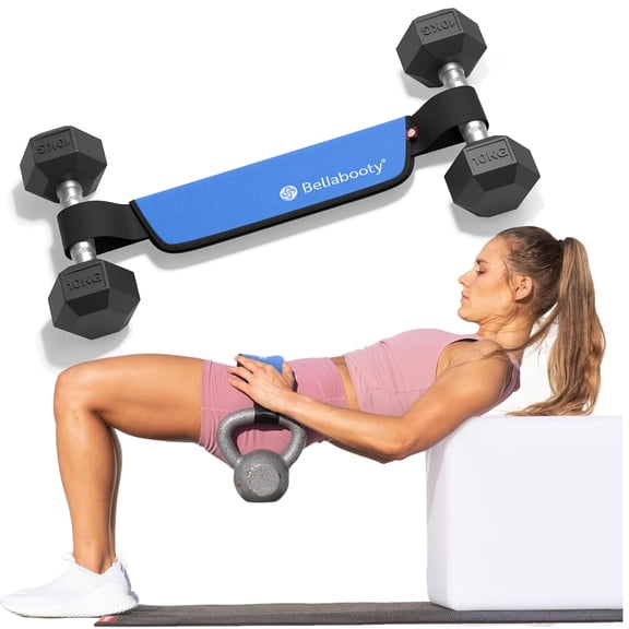 Bellabooty Original Hip Thrust Belt for Dumbbells and Kettlebells Home Gym Workout Exercise Equipment