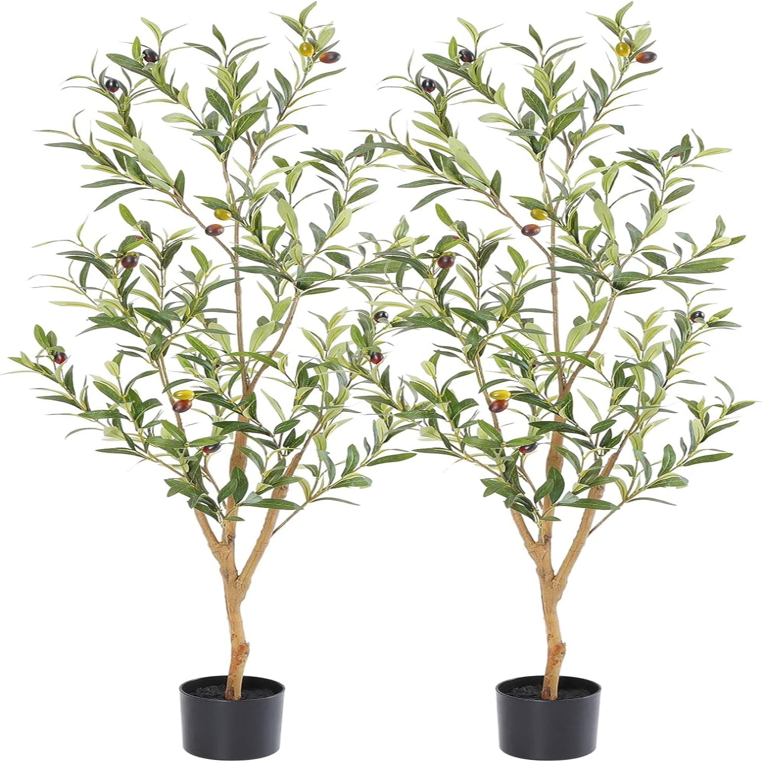 Bellacat Faux Olive Tree 6ft，Olive Trees Artificial Indoor with Natural ...