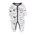 thumbnail image 1 of Bellafa 0-12M Baby Boys Long Sleeve One-Piece Footies Newborn Button Down Cotton Romper Onesies Fall Spring Infant Bodysuit, 1 of 7