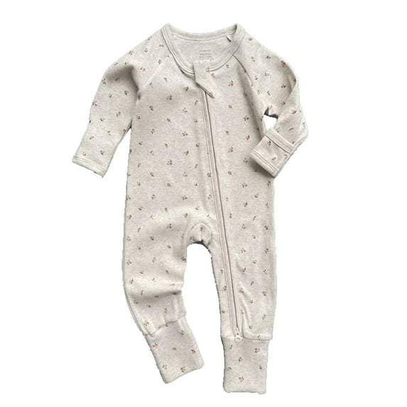 Bellafa 100% Cotton Romper Pajamas For Unisex Baby Boys Girl Snug Baby Sleeper 2-Way Zipper Toddler PJs One-Piece