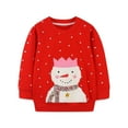 thumbnail image 1 of Bellafa 100% Cotton Toddler Baby Girls Christmas Sweatshirts Casual Pullover Crewneck Graphic Long Sleeve Tops Shirts Clothes 2T-7T, 1 of 7