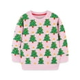 thumbnail image 1 of Bellafa 100% Cotton Toddler Baby Girls Christmas Sweatshirts Casual Pullover Crewneck Graphic Long Sleeve Tops Shirts Clothes 2T-7T, 1 of 7