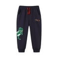 thumbnail image 1 of Bellafa 2-7 Years Boys Elastic Waist Applique Cotton Sweatpants Dinosaur Graphic Toddler Kids Jogger Pants with Pocket Drawstring, 1 of 7