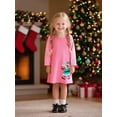 thumbnail image 1 of Bellafa 2-7T Little Girls Long Sleeve Dress Toddler Kids Christmas Easter Cotton Casual Appliques Shirt Jersey Dresses, 1 of 8