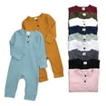 thumbnail image 1 of Bellafa Baby Boys Girls Footed Pajamas Cotton Long Sleeve Snap-up Romper Jumpsuit Sleep and Play One-Piece, 1 of 8