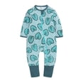 thumbnail image 1 of Bellafa Baby Boys Girls Organic Cotton Zip-Front Sleeper Pajamas, Unisex Infant Christmas Footless Sleep 'n Play Romper, 1 of 10