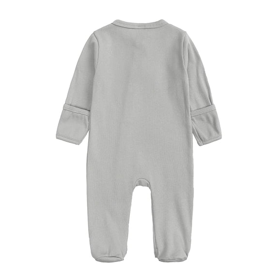 Bellafa Baby Long Sleeve Romper Jumpsuit, Soft Cotton One Piece Pajamas Boy Girl Snap Closure Coverall Sleeper