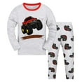thumbnail image 1 of Bellafa Kids & Toddler Boys Pajamas 2 Piece Pjs Set 100% Cotton Sleepwear For 1-10T Boys-Truck, 1 of 8