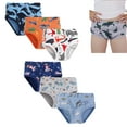 thumbnail image 1 of Bellafa Little Boys Briefs Dinosaur Shark Truck Space Toddler Kids Baby Underwear 6-Pack, 1 of 10