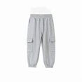 thumbnail image 1 of Bellafa Little Boys Cargo Pants Elastic Waist Casual Cotton Long Jogging Trousers Toddler Kids Jogger Bottoms with Side Pocket 2-7 Years, 1 of 8