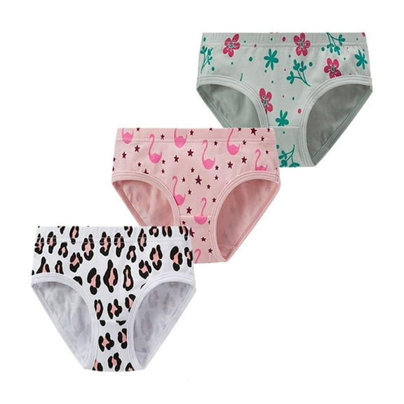 Bellafa Little Girl Unicorn Floral Briefs Panties 2-12T Girls Toddler Cotton Undies,5-Packs Underwear Girlshorts -Random Color