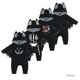 thumbnail image 1 of Bellafa Newborn Baby Boy Girl Halloween Bat Wings Hooded Romper Jumpsuit Unisex Infant My First Halloween Pumpkin Skeleton Hoody Playsuit, 1 of 10