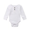 thumbnail image 1 of Bellafa Newborn Sleepers Baby Girl Onesie Long Sleeve Ribbed Knit Romper Unisex Baby Coming Home Jumpsuit Outfit, 1 of 7
