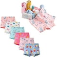 thumbnail image 1 of Bellafa 3 PACK Soft Cotton Girls' Panties Boyshort Little Girls' Underwear Unicorn Floral Prints Toddler Undies, 1 of 9