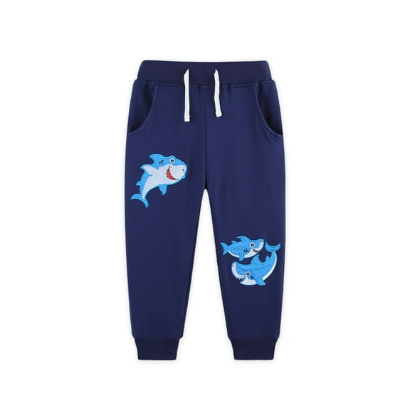 Bellafa Toddler Boy Sports Pants Casual Cotton Sweatpants Dinosaur Graphic Kids Active Jogger Pants For 2-7T Child